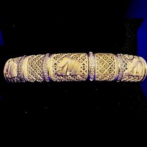 NWOT Affinity Diamonds Elephant Filigree Cuff Bracelet